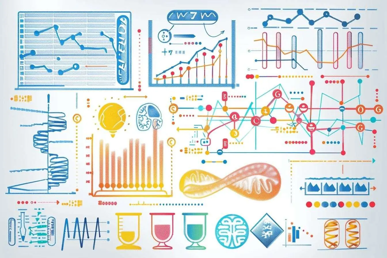 Infographie colorée sur la génétique et la santé