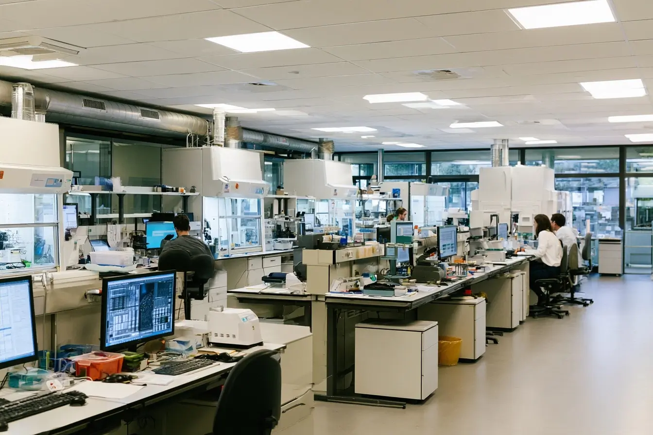 Vue large d’un laboratoire de recherche